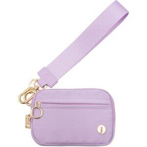 Wristlet Keychain Wallets for Women Purple